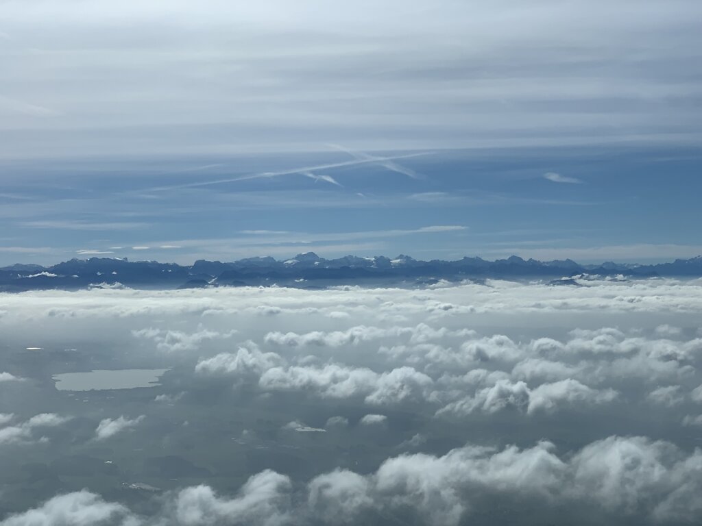 22.09.2021 Zürich - München | Schweizer Alpen über den Wolken