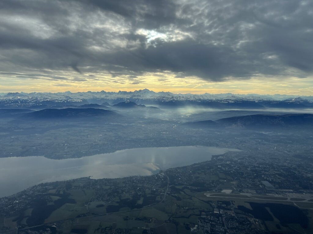 30.01.2024 Genf - München | Blick zum Mont Blanc